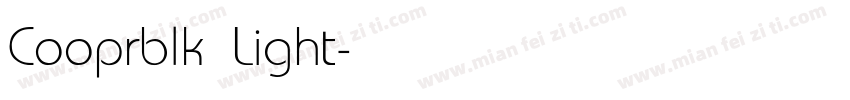 Cooprblk Light字体转换